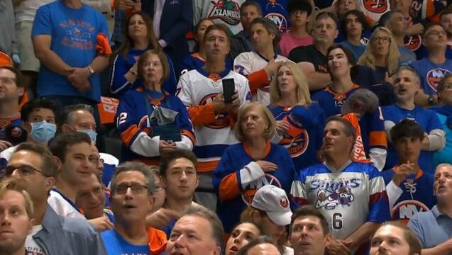 Crowd Sings National Anthem at NHL Game
