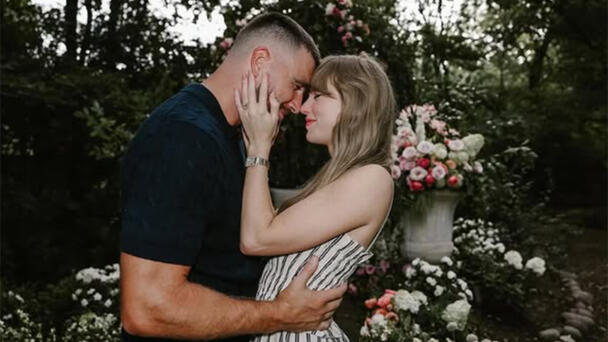 Taylor Swift and Travis Kelce reveal they're engaged - and the ring is stun