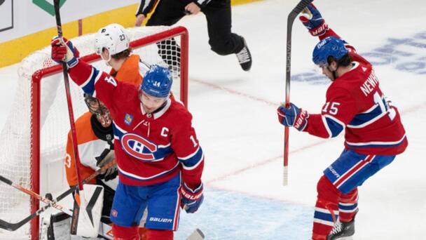 Suzuki scores 30th goal to lead Canadiens past Flyers