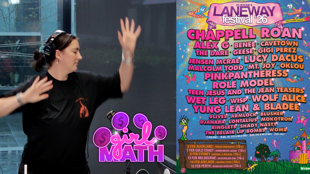 Fletch, Vaughan & Hayley Girl Math Your Laneway Ticket!