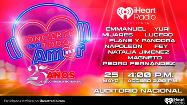 Amor FM transmitirá el concierto Con Todo Amor en video