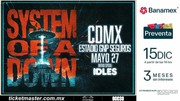 System of a Down regresa a México en 2026